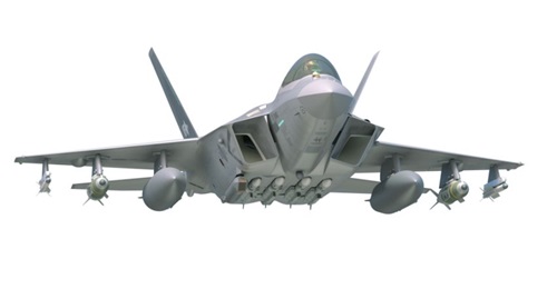 A CGI impression of the RoKAF's future KF-X fighter aircraft. Israel's Elbit Systems announced on 6 February that it has been awarded a contract to supply the platform with its embedded Terrain Following-Terrain Avoidance systems.