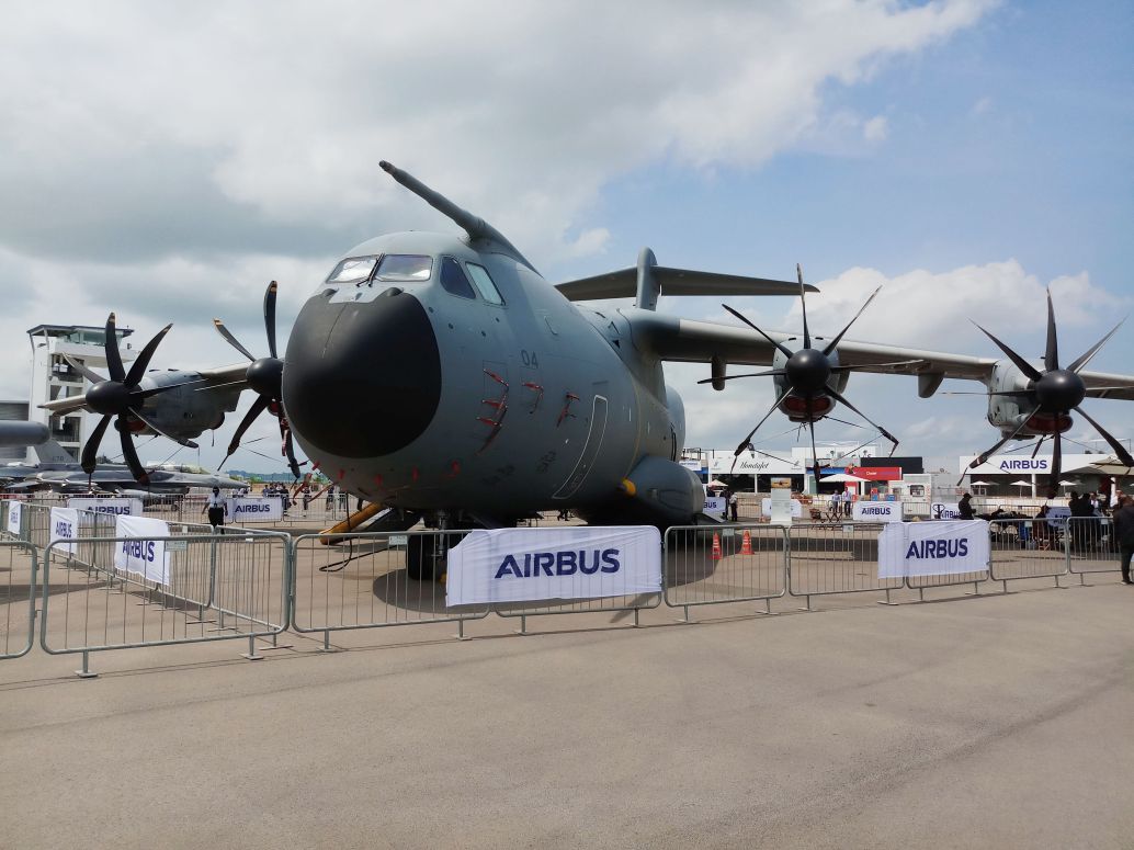 A Royal Malaysian Air Force A400M, on display at Singapore Airshow 2020. (Jane’s/Ridzwan Rahmat)