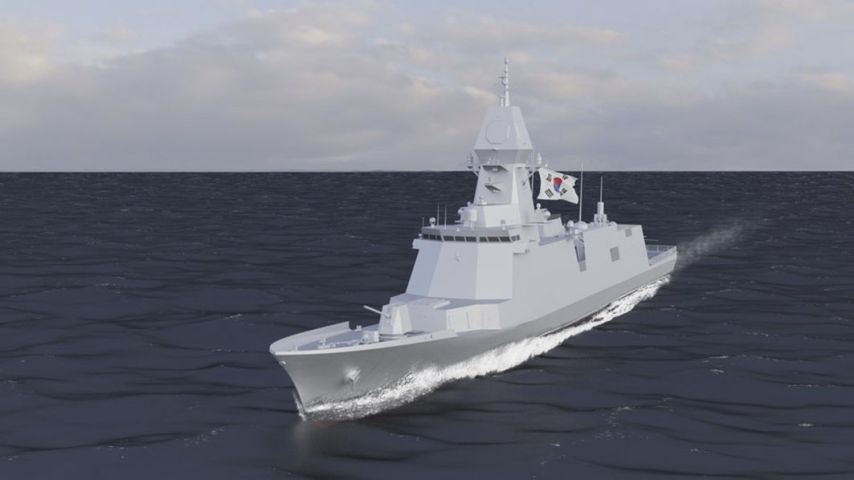 Computer-generated imagery of the Ulsan class Batch III (Hyundai Heavy Industries)