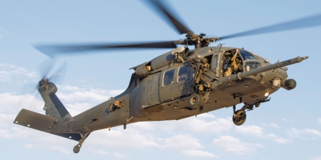 The HH-60G Pave Hawk CSAR helicopter has been equipped with an urgent need protection system supplied by Leonardo DRS. (US Air Force)