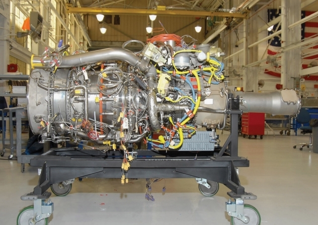 The military designation assigned to the GE38 is T408. A brief labor picket took place on 30 March at the GE Aviation facility in Lynn, Massachusetts, that makes the T408. (General Electric)