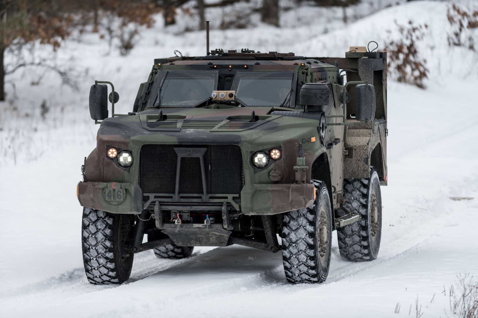 A Joint Light Tactical Vehicle (JLTV) in operation on 29 January. The JLTV is an example of US military service collaboration on weapon systems, which the US Air Force's chief of staff sees taking place more often as defence budgets potentially decline due to Covid-19 spending. (US Department of Defense)