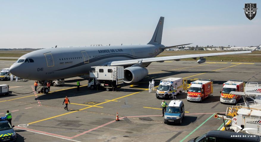 The Armée de l’Air has utilised its Phénix tanker-transport aircraft fitted with the Morphée medevac module in its response to the coronavirus. (French Air Force)