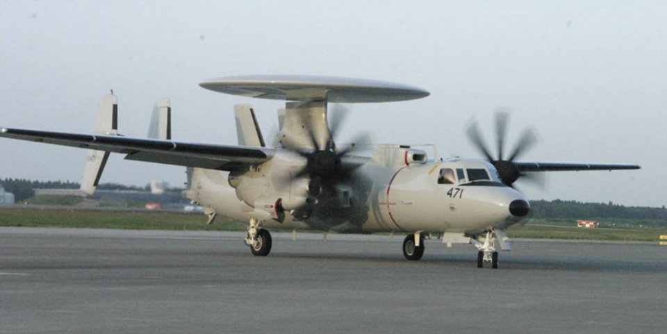 Two more Northrop Grumman E-2D Advanced Hawkeye AEW&C aircraft (similar to this one) on order for the JASDF arrived in Japan in March 2020, according to officials. (JASDF)