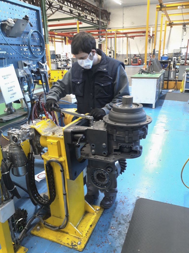 A Texelis employee working in full PPE to keep the company’s production programme on schedule during the Covid-19 outbreak. (Texelis)