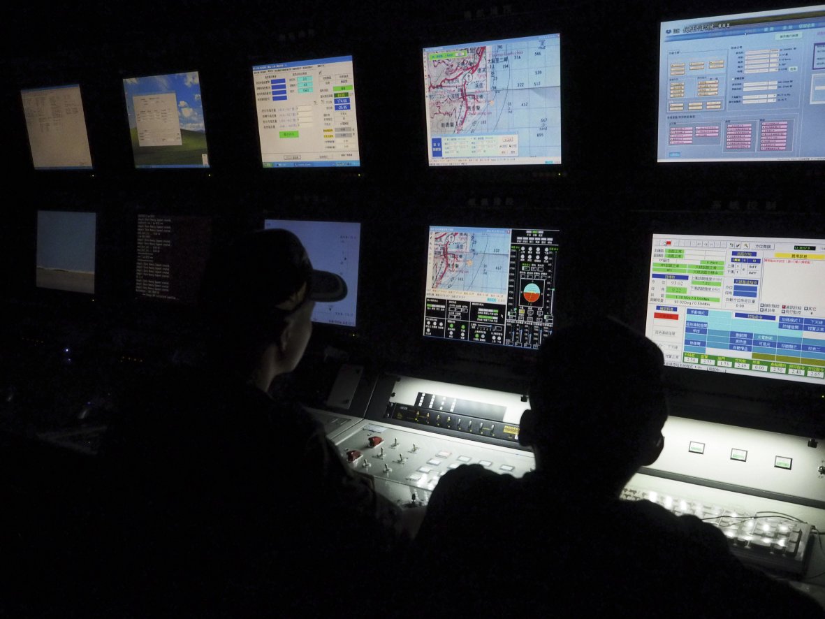 Albatross UAV operators observe simulated flight and mission payload data during a demonstration. The Taiwanese Ministry of National Defense has said it will ramp up training for these personnel to improve mission readiness and performance. 