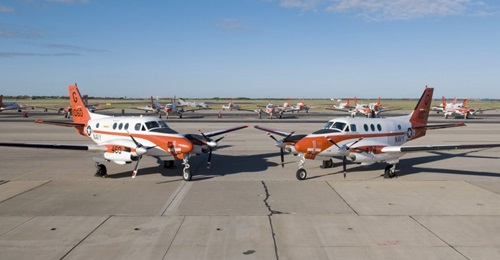 Having flown the T-44 Pegasus (pictured) since 1980, the US Navy is now looking for a new multi-engine trainer to instruct its own student pilots, as well as those of the US Marine Corps and US Coast Guard.