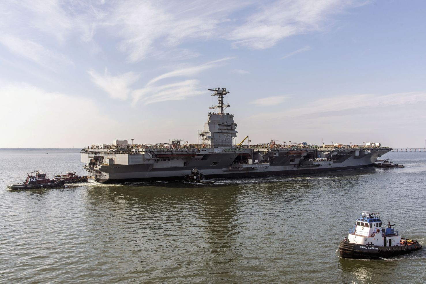 
        Huntington Ingalls Industries’ Newport News Shipbuilding launched aircraft carrier 
        John F Kennedy
         on 16 December 2019.
       (Huntington Ingalls Industries)