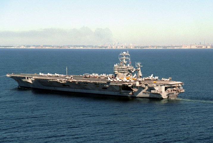 Aircraft carrier USS George Washington (CVN 73) is undergoing its Refueling Complex Overhaul at Newport News Shipbuilding, which is trying to counter a spike in Covid-19 cases. (US Navy)