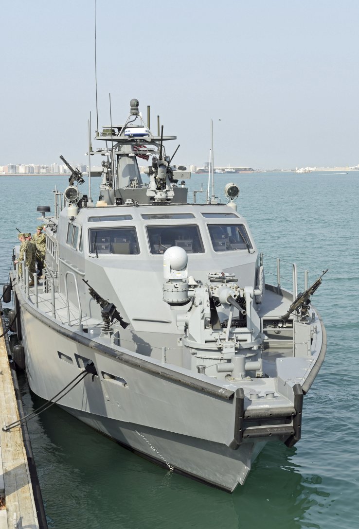 A US Navy Expeditionary Combat Command MK VI patrol craft forward deployed in Bahrain. (Richard Scott/NAVYPIX)