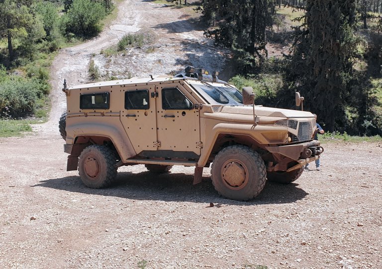 Israel’s Plasan has introduced the 4×4 StormRider armoured vehicle.  (Plasan)