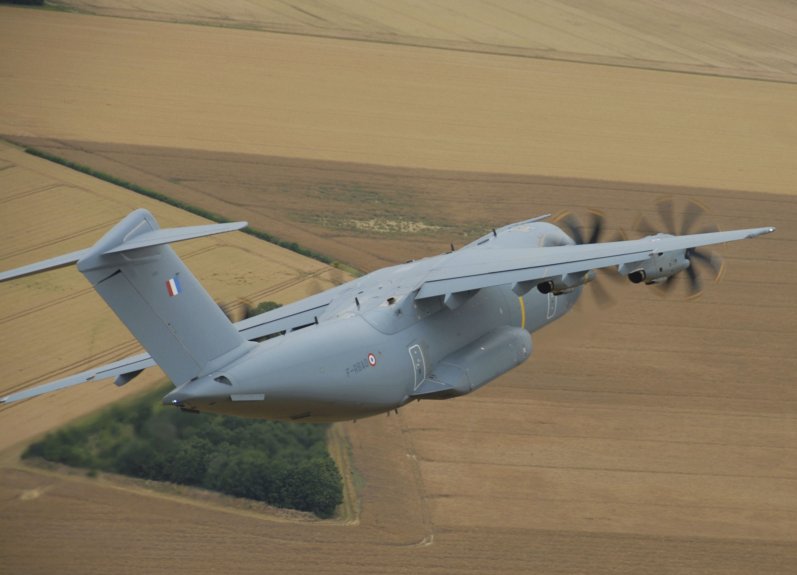 An A400M, photographed during the Bastille Day rehearsals in Orléans on 30 June, will fly over Paris on 14 July. (Janes/Emmanuel Huberdeau)