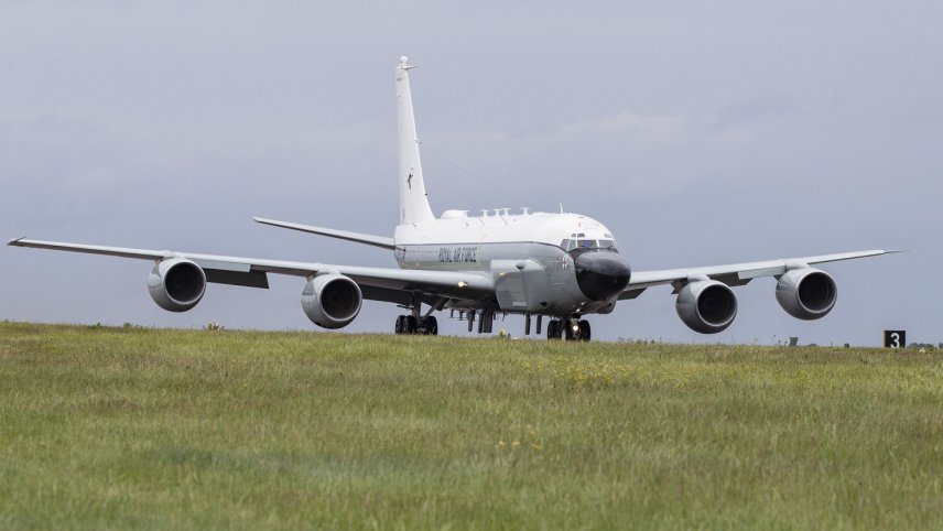 Airseeker ZZ664 has arrived back at RAF Waddington after receiving a major cockpit upgrade in the United States. (Crown Copyright)