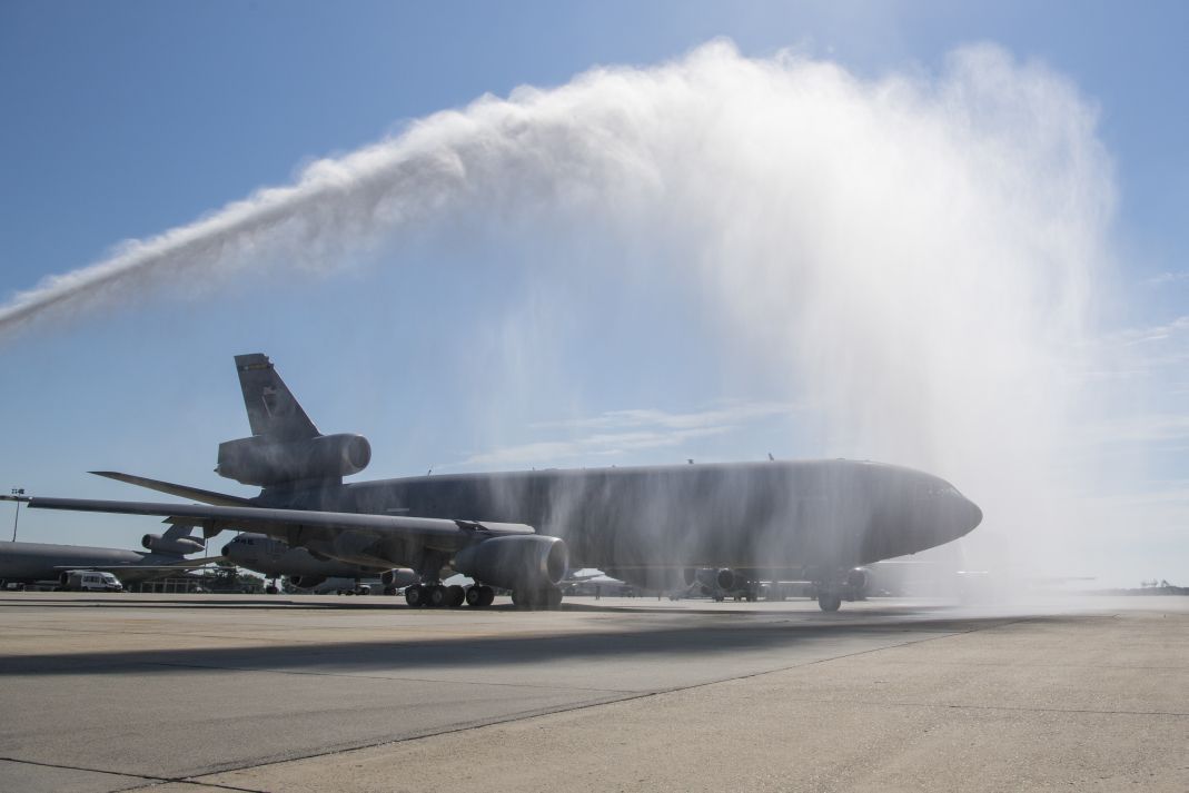 The US Air Force began retiring its KC-10A fleet with a ceremony on 13 July 2020 at Joint Base McGuire-Dix-Lakehurst, New Jersey. (US Air Force)