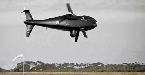 The aviation gasoline-powered S-100 unit in Royal Australian Navy livery. The service has since commenced shipborne trials with heavy-fuel-powered units.
