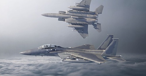 An artist's impression of the F-15EX Advanced Eagle. The USAF is looking to chart a roadmap of future upgrades for this and the F-15E, with the issuance of an RFI to industry.