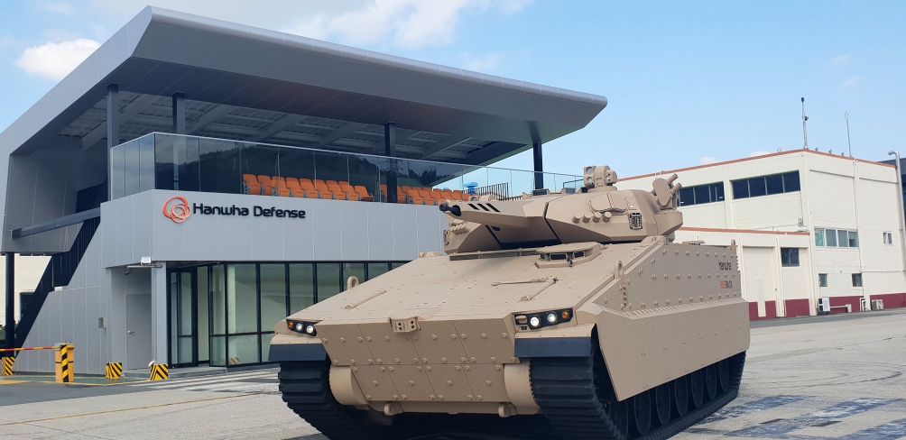 Hanwha Defense will deliver on 28 July two initial Redback IFVs to Australia for testing under the Australian Army’s Land 400 Phase 3 programme. (Hanwha Defense)