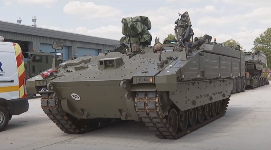 News of the first Ajax AFVs reaching British Army frontline units came with a YouTube video showing two Ares vehicles being delivered to the Household Cavalry Regiment. The vehicles reportedly arrived on 22 July. (British Army)