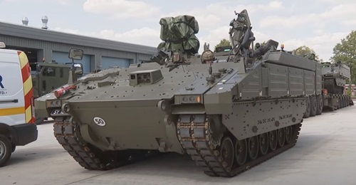 News of the first Ajax AFVs reaching British Army frontline units came with a YouTube video showing two Ares vehicles being delivered to the Household Cavalry Regiment. The vehicles reportedly arrived on 22 July.