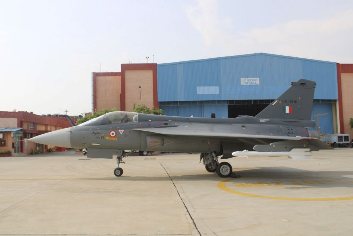 India’s draft defence production and export policy outlines a strategy to move away from licenced production towards those, such as the production of Tejas Light Combat Aircraft (pictured), led by local industry. (Hindustan Aeronautics Limited)