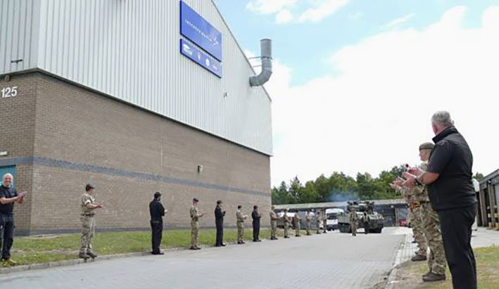 A WCSP trials vehicle completes its 59th battlefield mission as part of the vehicle’s reliability growth trials. (Lockheed Martin UK)