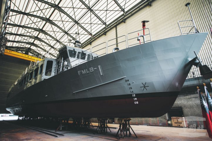 Taiwan’s Lungteh Shipbuilding launched the first of four fast mine-laying ships being built for the RoCN on 4 August. (RoC Military News Agency)