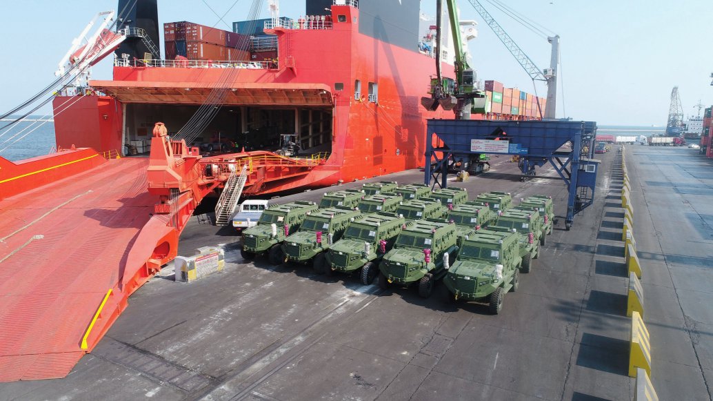 The Hızırs lined up at Mersin port before being loaded. (Katmerciler AŞ )