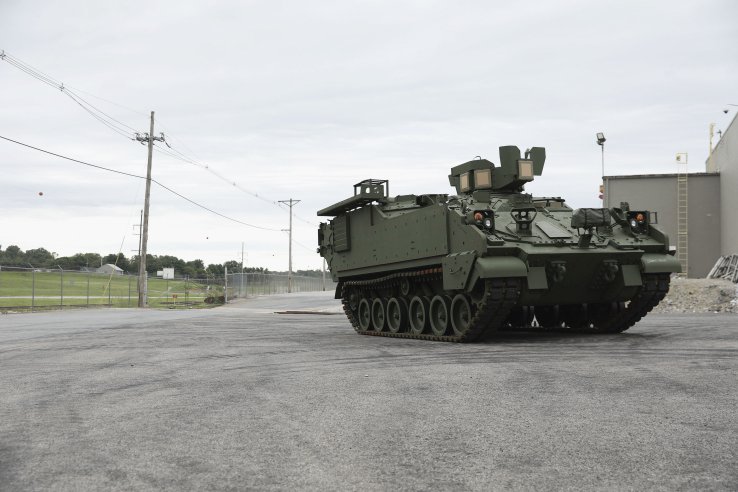 BAE Systems delivered its first AMPV to the US Army on 31 August. The vehicle, shown here, is a mission command variant. (BAE Systems)