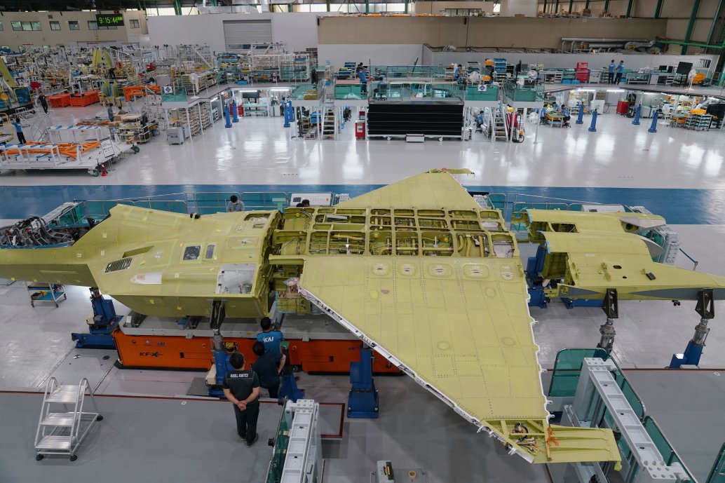 KAI has begun final assembly of the first KF-X prototype, which is expected to be rolled out in the first half 2021. (DAPA)