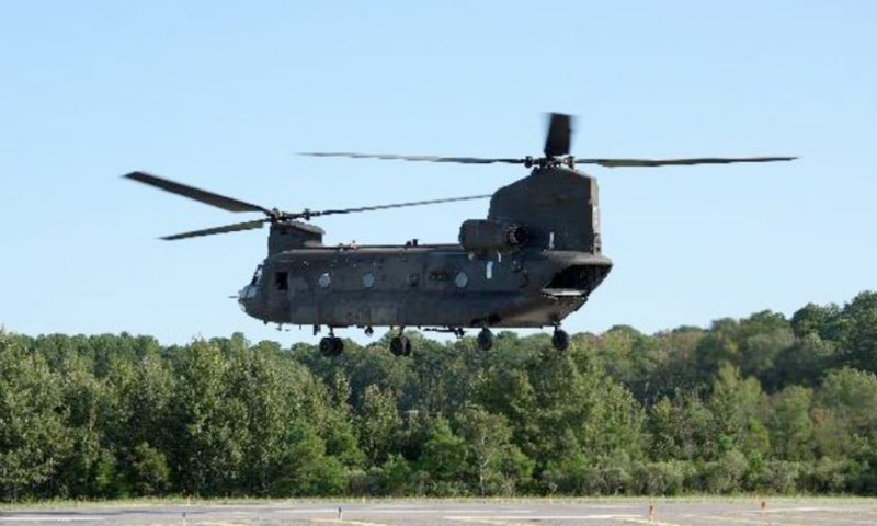 The first flight of the T408-equipped NCH-47D testbed involved a hover and pedal turn, with further flights and test points to follow through to the end of the year. (US Army Combat Capabilities Development Command Aviation and Missile Center )