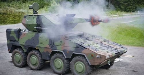 Rheinmetall demonstrated its Boxer Skyranger system against UAVs at its Ochsenboden firing range in Switzerland on 18-19 September 2018.