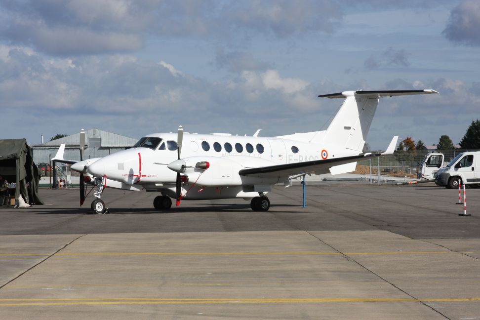 The first of eight Thales-Sabena Technics King Air 350 Extend Range (ER) ISR aircraft for France will enter service in 2021. (Janes/Emmanuel Huberdeau)