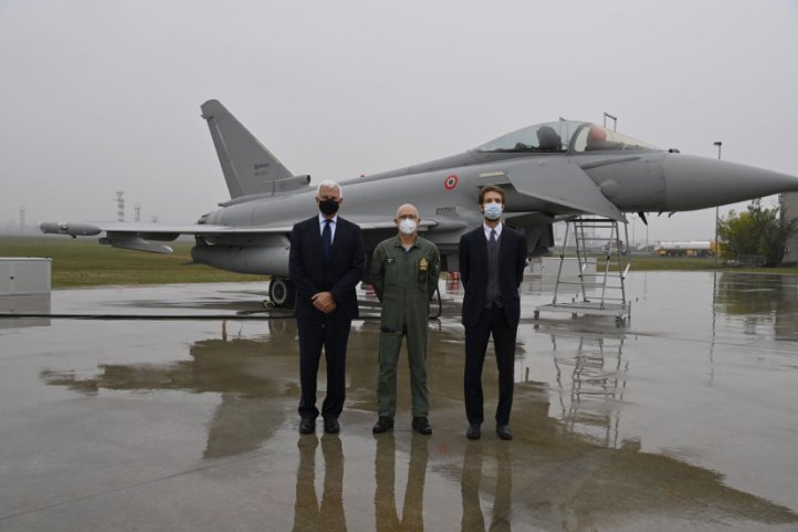 Italy’s 96th and final Eurofighter was delivered to the air force during a ceremony at Leonardo’s Caselle facility near Turin. (Leonardo)