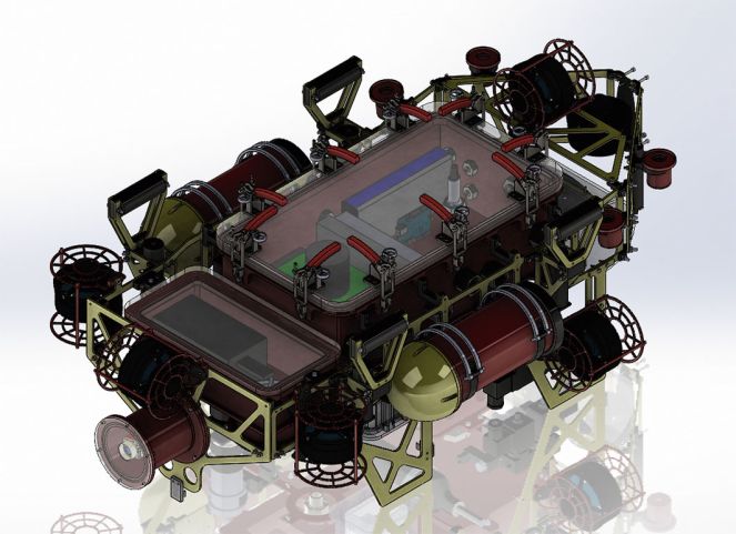 The Matsya 6 AUV features separate hulls that house and protect its subsystems and electronics. (AUV-IITB)