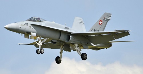 Armasuisse received the second set of proposals for Switzerland's Air2030 NKF to replace the Swiss Air Force's F-5E/F Tiger II and F/A-18 Hornet (pictured) fleets and Bodluv GR GBAD system on 18 November.