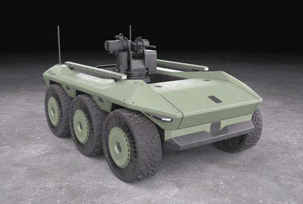 Hyundai Rotem will supply two Multipurpose Unmanned Ground Vehicles that are based on its 6x6 HR-Sherpa platform.  (Hyundai Rotem)