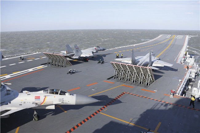 The China Shipbuilding Corporation, constructor of PLAN assets including the Liaoning aircraft carrier (pictured), has entered a strategic partnership with weapons and C4ISR specialist CASIC. (China Daily)