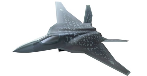 A conceptual image of Japan's future F-X fighter aircraft released by the MoD in Tokyo in December 2019.