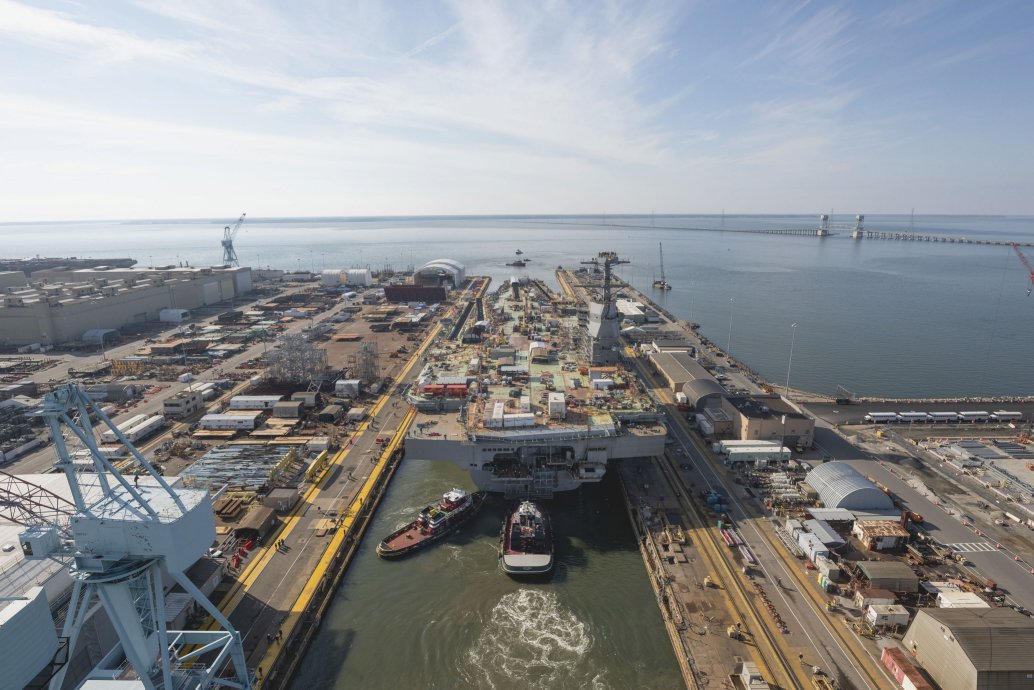 
        The aircraft carrier 
        John F Kennedy
         (CVN 79) is among the ships that Huntington Ingalls Industries is building for the US Navy.
       (Huntington Ingalls Industries)