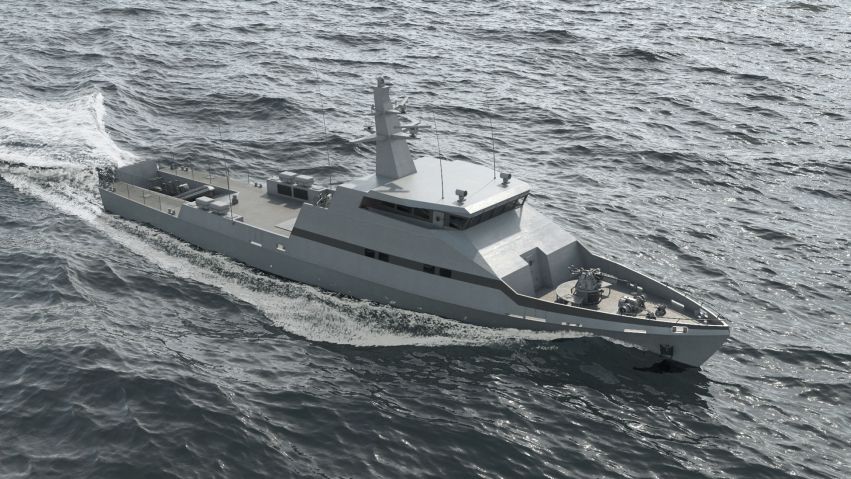 The African order is the first for the OPV-45: a design unveiled in 2019. (Israel Shipyards)