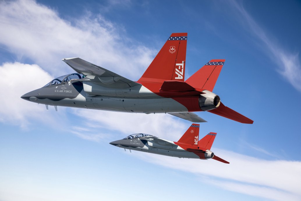 The Boeing T-7A Red Hawk advanced jet trainer utilised digital engineering for its development. The US Air Force’s acquisition executive, Will Roper, is drawing inspiration from a Formula 1 racing team’s digital engineering practices as he tries to apply these concepts to the service’s next-generation aircraft. (Boeing)