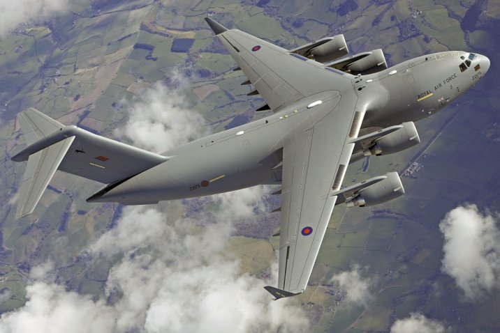 As a member of the global C-17 userbase, the United Kingdom has contributed 140,000 of the 4 million hours so far flown. (Crown Copyright)