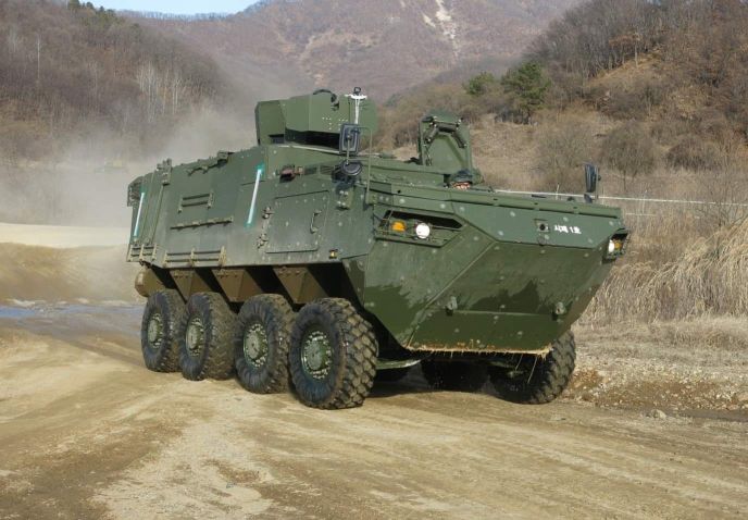 South Korea’s DAPA announced on 25 January that development of a command post variant of the Hyundai Rotem K808 wheeled armoured combat vehicle has been completed. (DAPA)