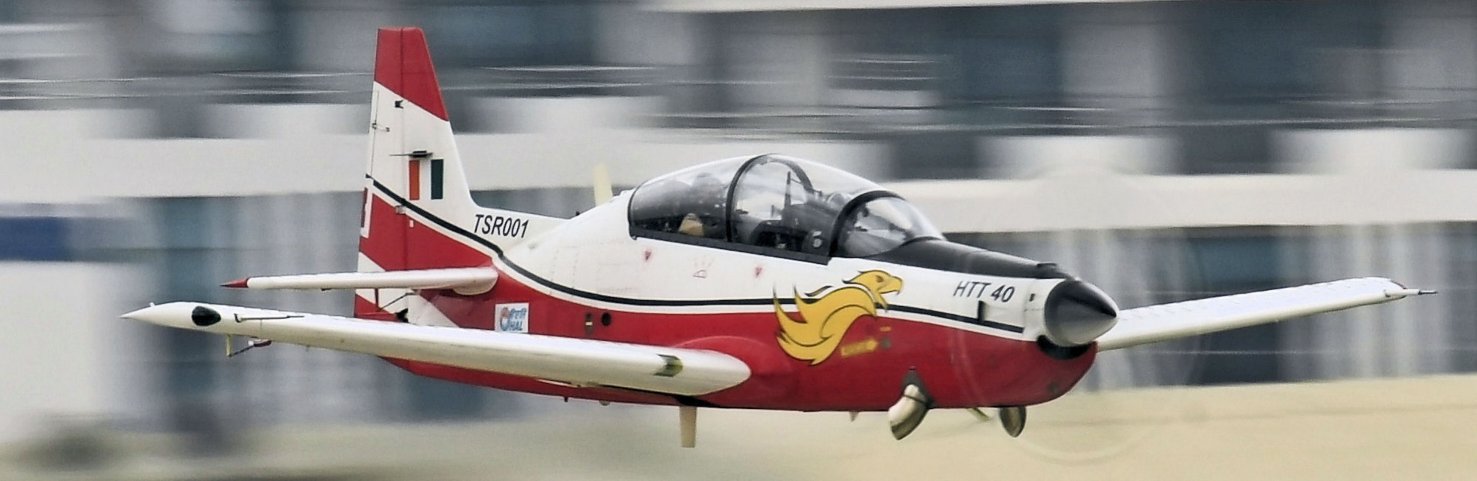 HAL’s HTT-40 basic turboprop trainer. The IAF issued an RFP on 4 February for the planned acquisition of 70 of these aircraft. (HAL)