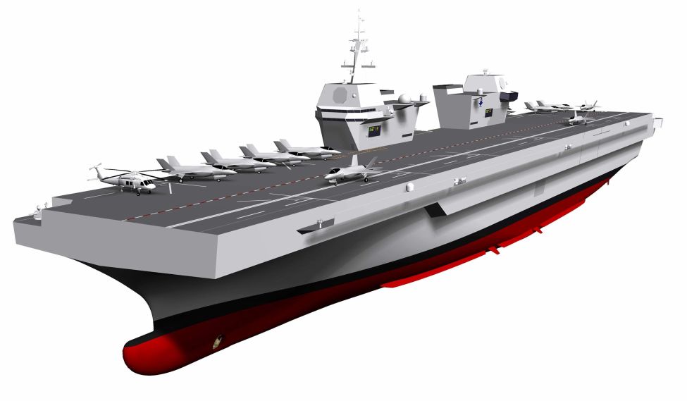 The RoKN unveiled in January a revised conceptual design for its future light aircraft carrier featuring a twin-island arrangement. Work on the carrier project is now set to officially begin in 2022 and be completed by 2033, according to DAPA. (RoKN)