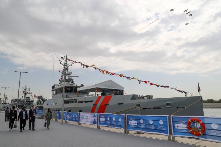 Shujaa
         (P5004) was commissioned into service during a ceremony held at the ADNEC Marina in Abu Dhabi on 23 February during NAVDEX 2021.
       (ADNEC)