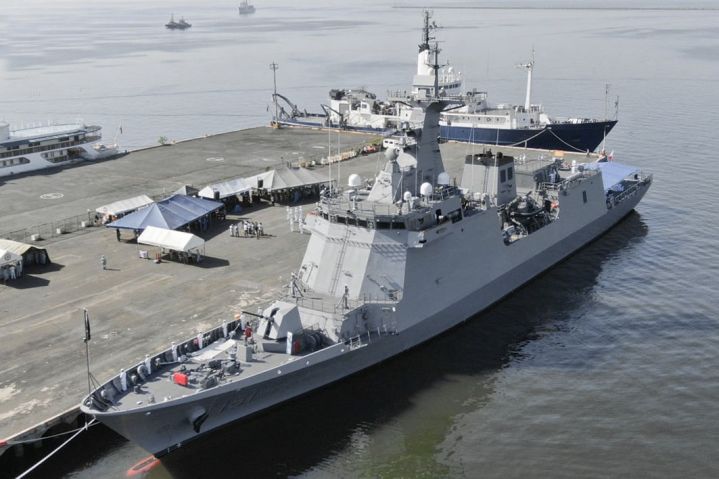 
        The PN officially welcomed its second and final José Rizal-class guided-missile frigate, the future BRP
        Antonio Luna
        (FF 151), in an arrival ceremony held on 26 February at Pier 13 in South Harbor, Manila.
       (Philippine Navy)