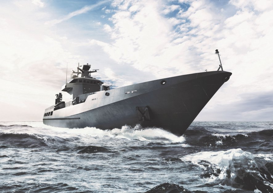 A computer-generated image of the Arafura class, which is being built under Australia’s Sea 1180 Phase 1 programme.  (Lürssen Australia/ASC)