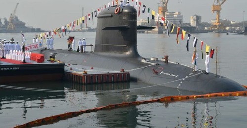 The Indian Navy commissioned 
        
        , its third Kalvari-class SSK, in a ceremony held on 10 March at the Naval Dockyard in Mumbai.
