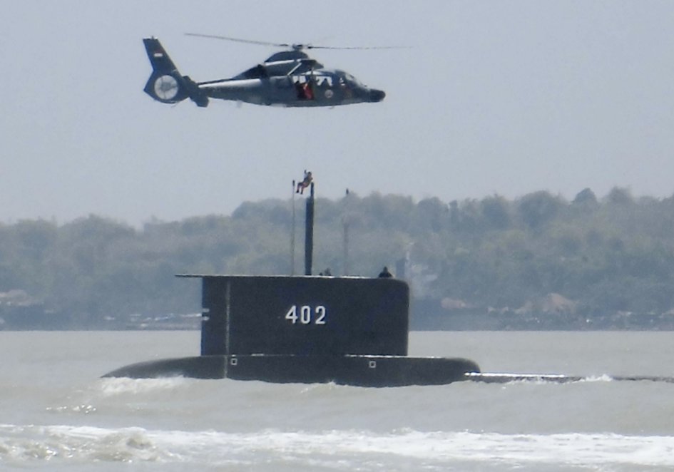 
        The TNI-AL’s second Cakra-class submarine, KRI 
        Nanggala
        , seen here near Surabaya during a demonstration of its abilities. 
       (Janes/Ridzwan Rahmat)